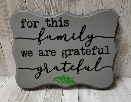 For this family we are grateful grateful