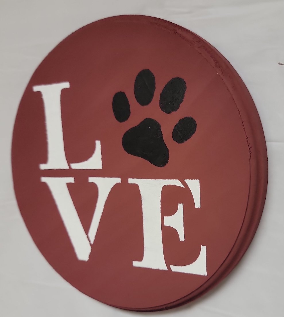 Love with a paw print