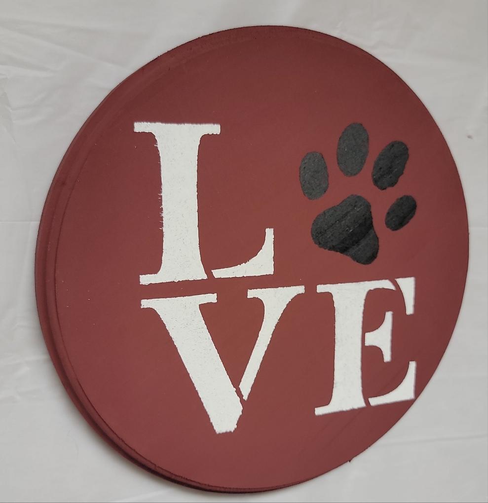 Love with a paw print