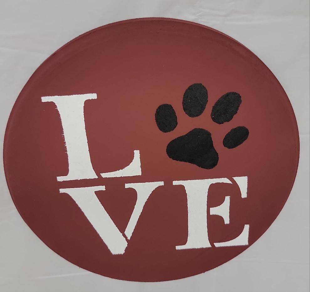 Love with a paw print