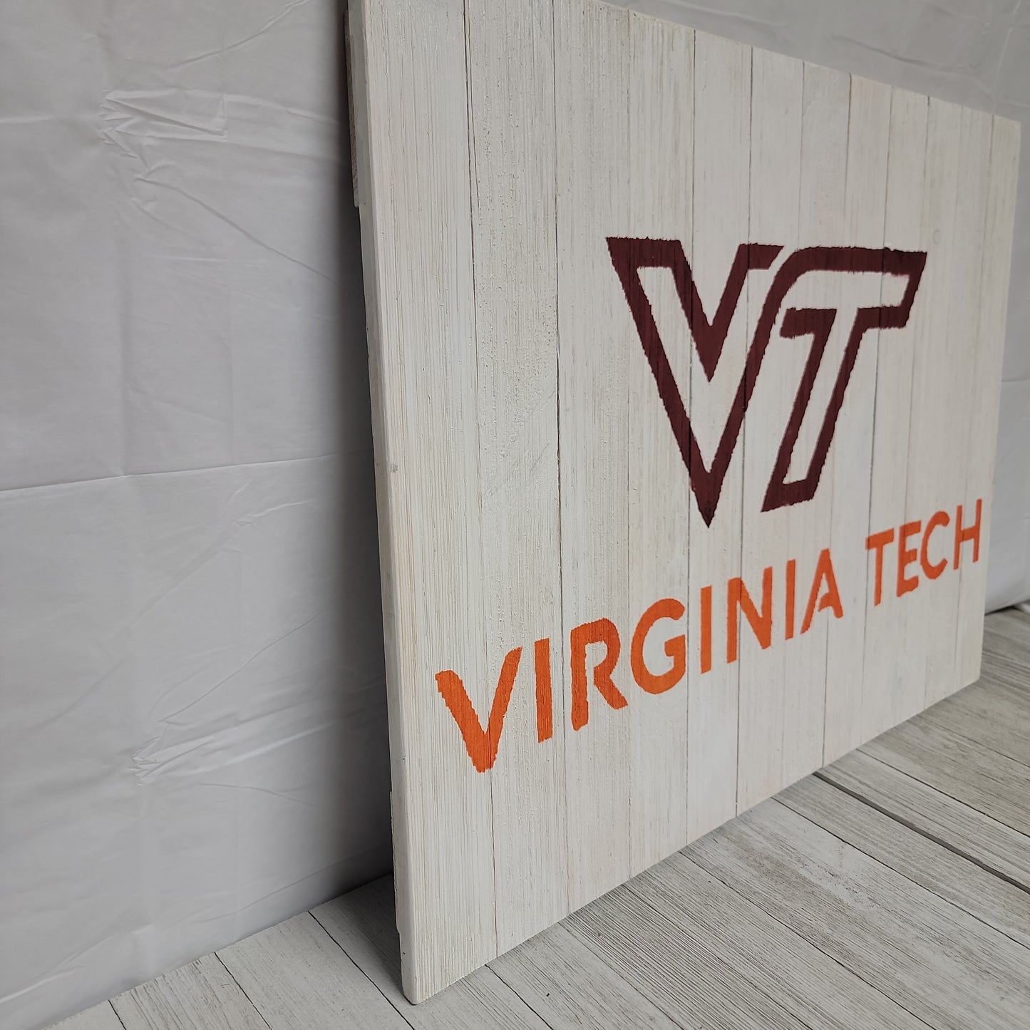 Virginia Tech Wooden Sign