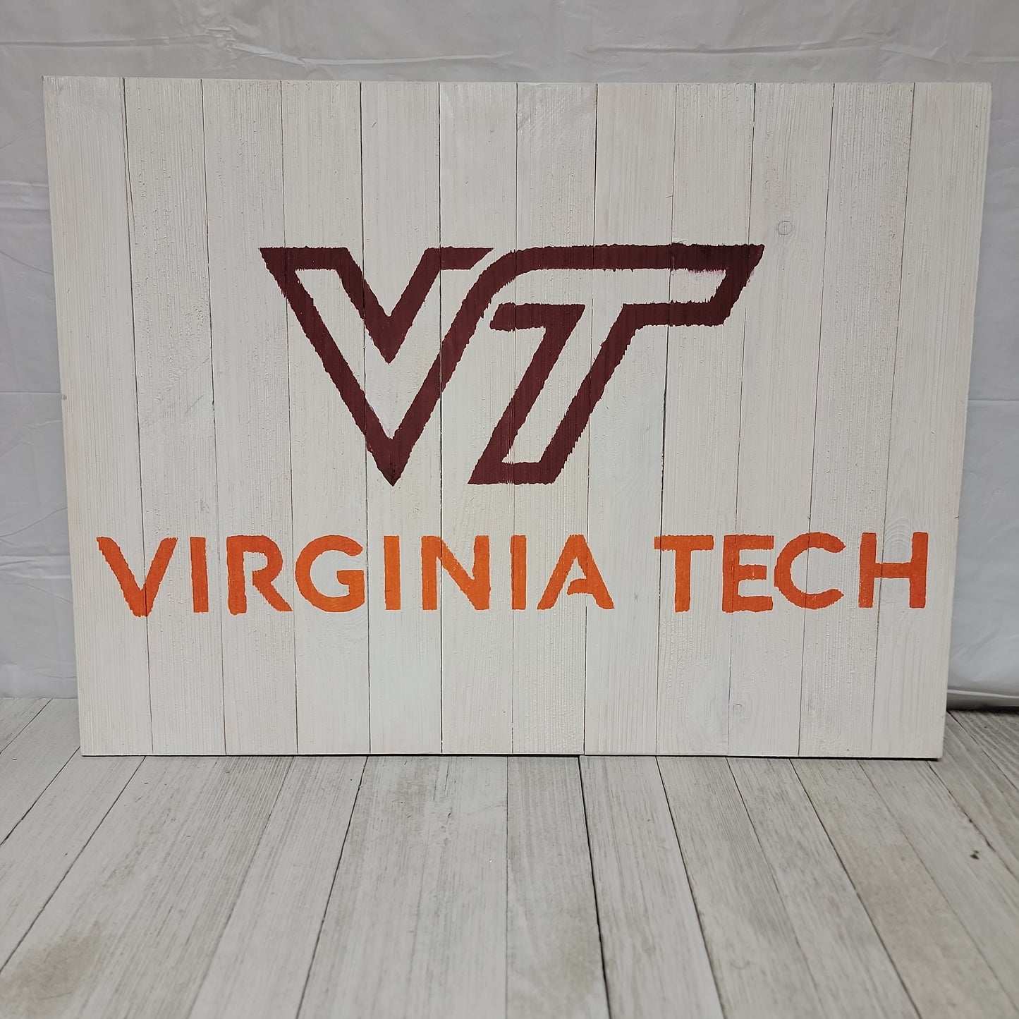 Virginia Tech Wooden Sign