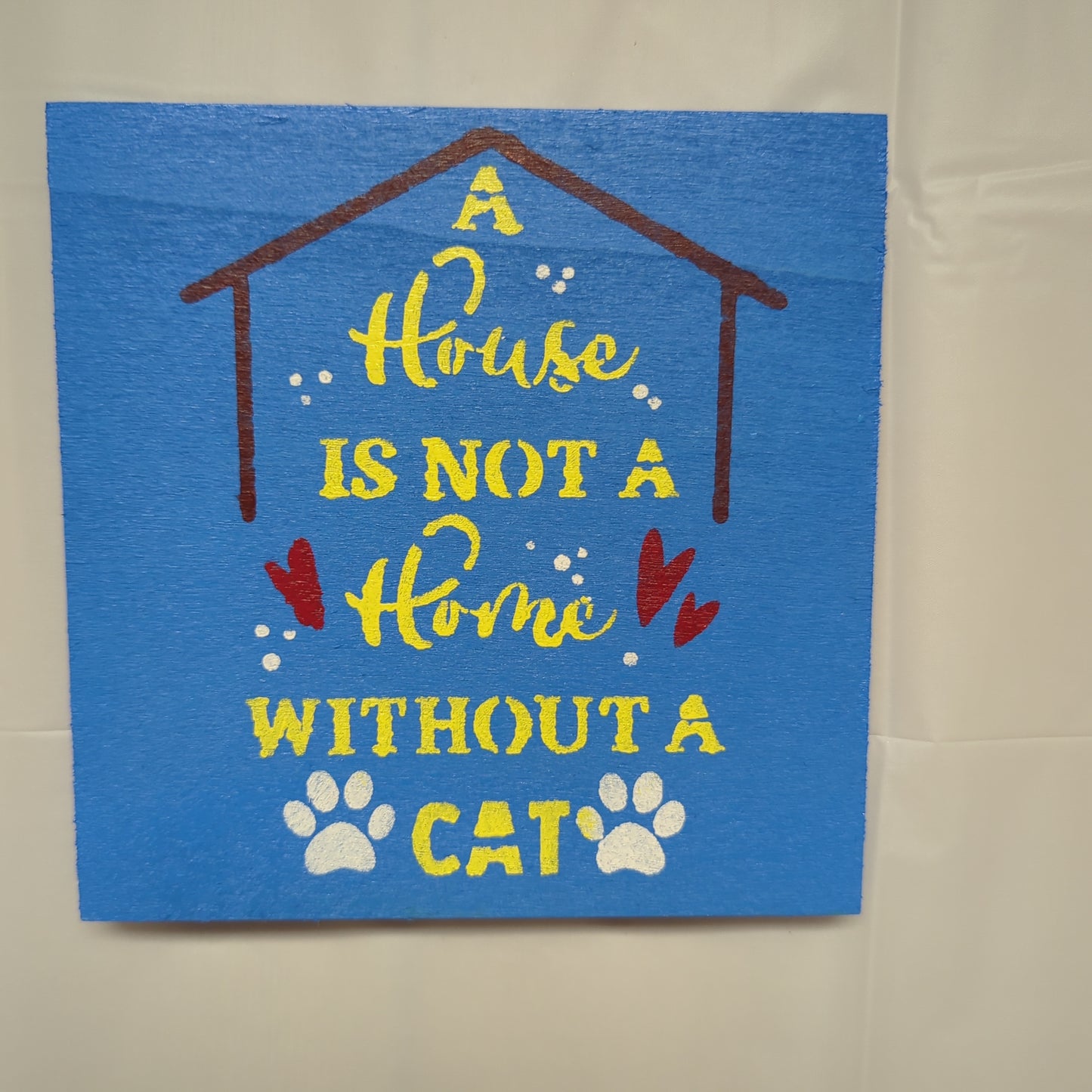 Without a Cat Wood sign