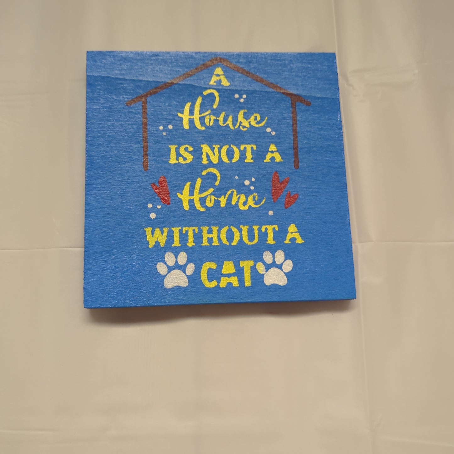 Without a Cat Wood sign