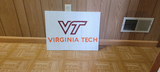 Virginia Tech Wooden Sign