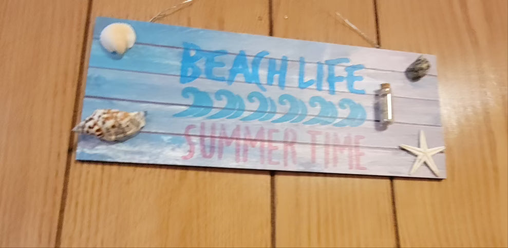 Beach life sign