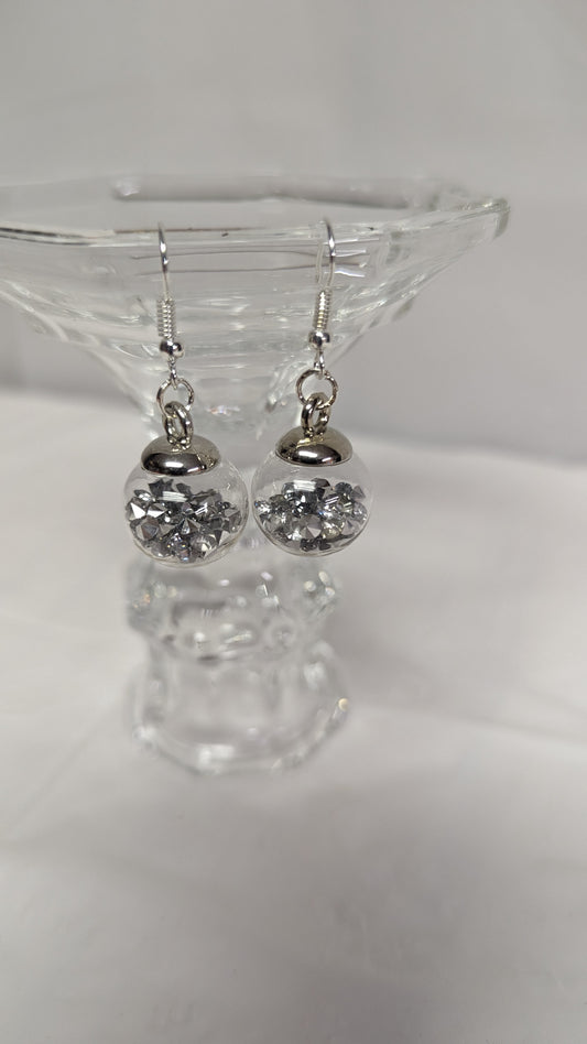 Silver Speckles Earrings