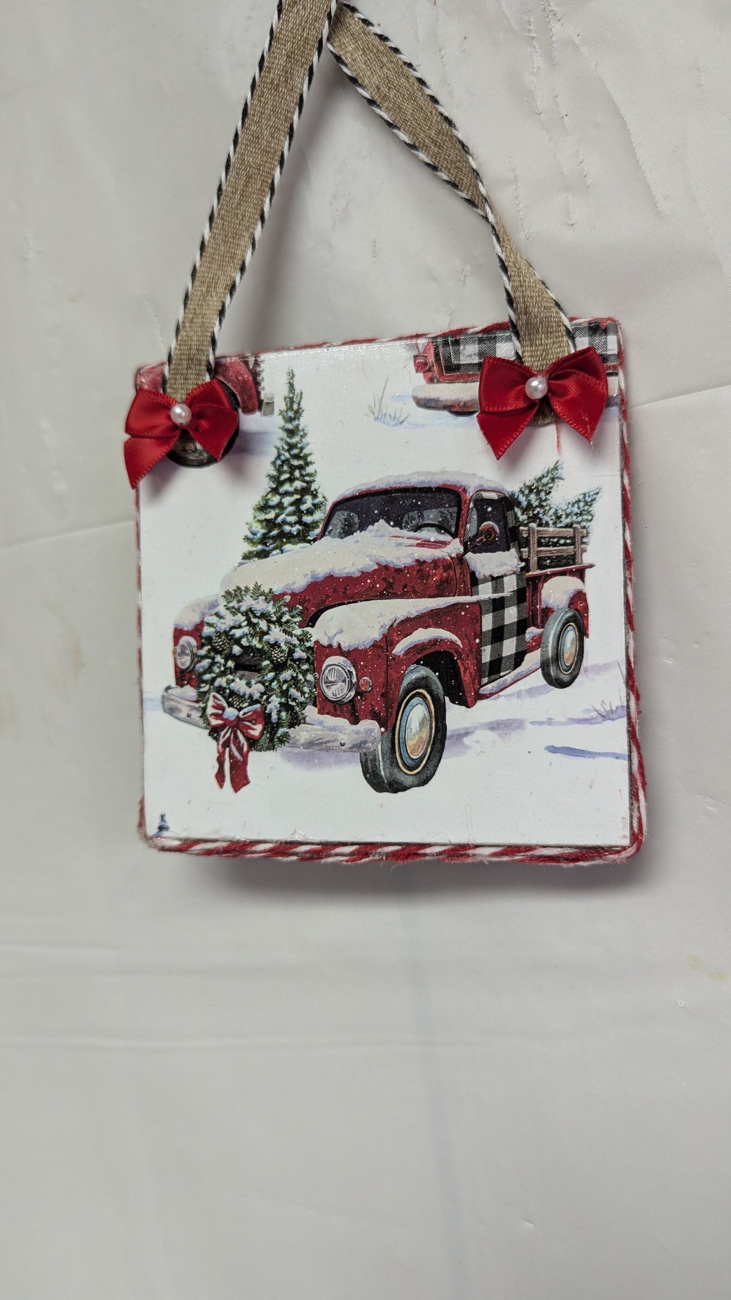 A Red Truck Ornament