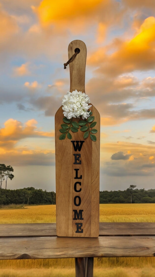 Cherry stained wood paddle