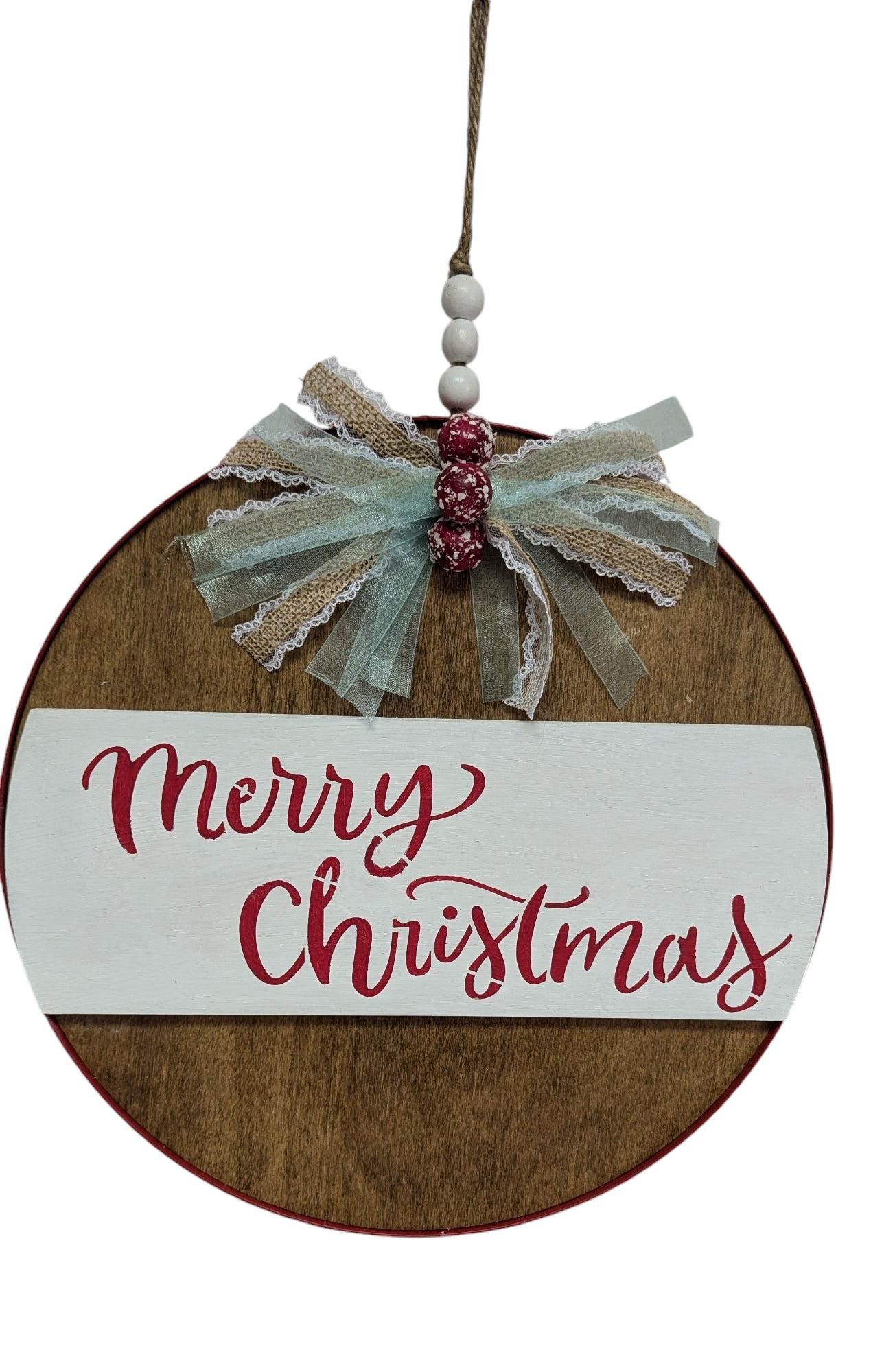 Merry Christmas hanging sign.