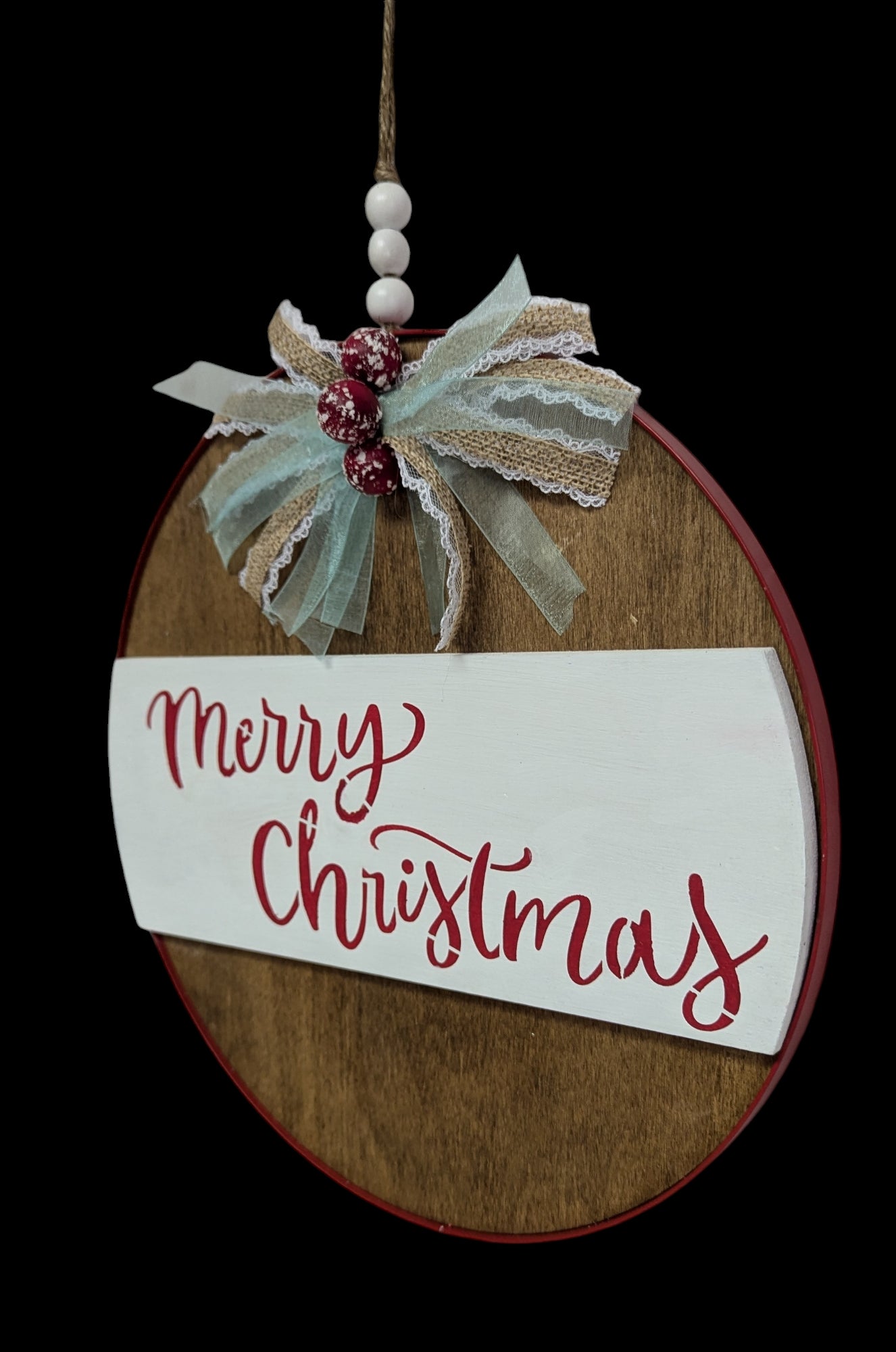 Merry Christmas hanging sign.