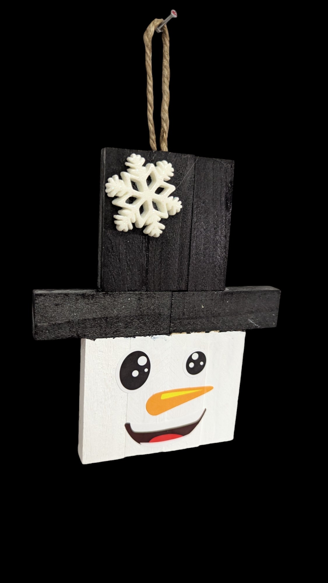 Snowman magnet or tree decoration.