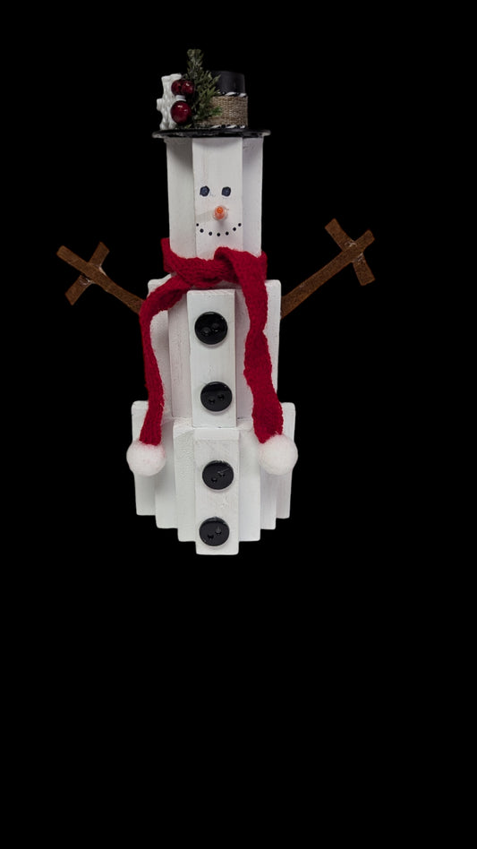 Wooden snowman