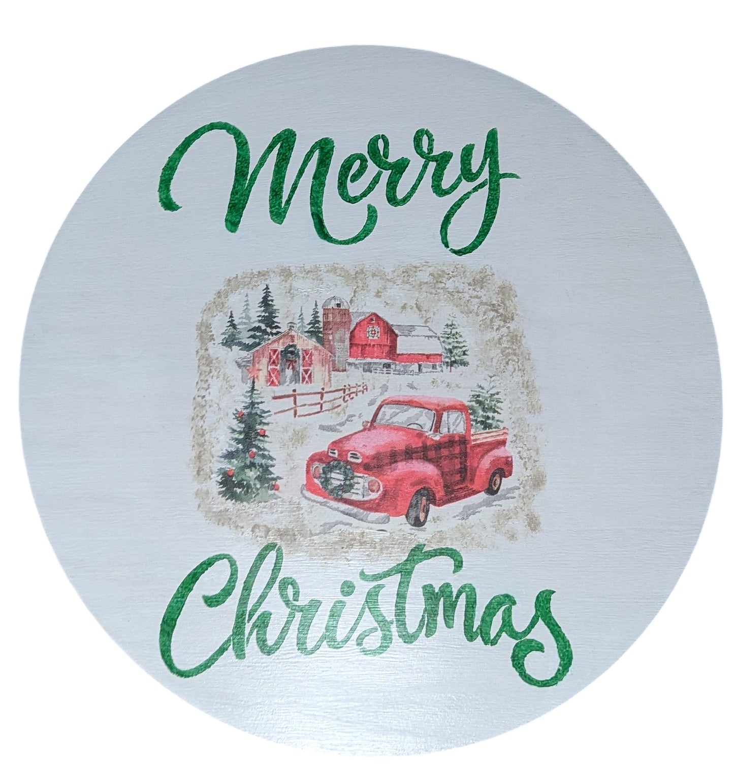 Merry Christmas Lazy Susan (1 truck)